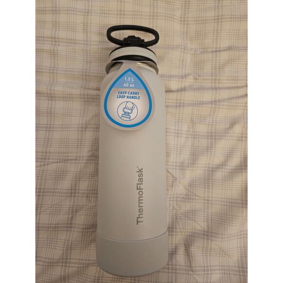 ThermoFlask 40oz Insulated Stainless Steel Bottle with Spout Lid, Gray NWT - Picture 1 of 11